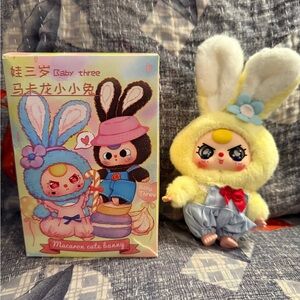 Baby Three Macaron Bunny Plush